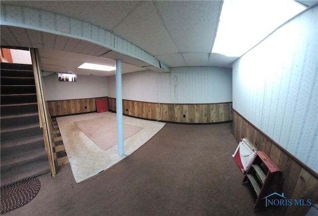 view of basement