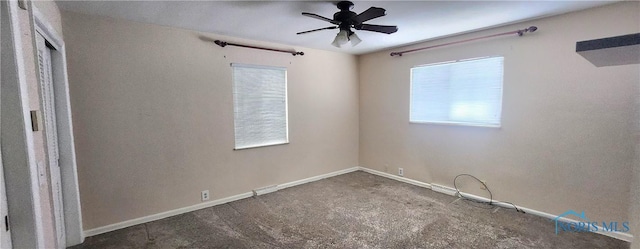 empty room with ceiling fan