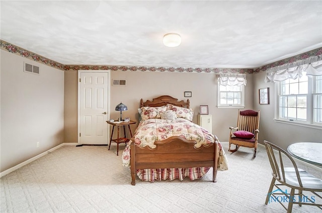 bedroom featuring carpet