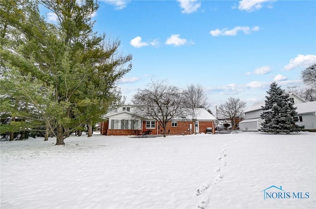 view of snowy yard