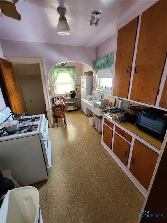 kitchen with white appliances