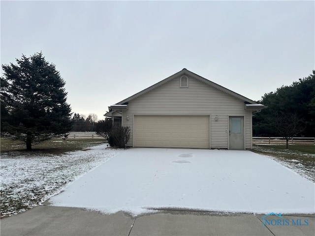 view of snowy exterior