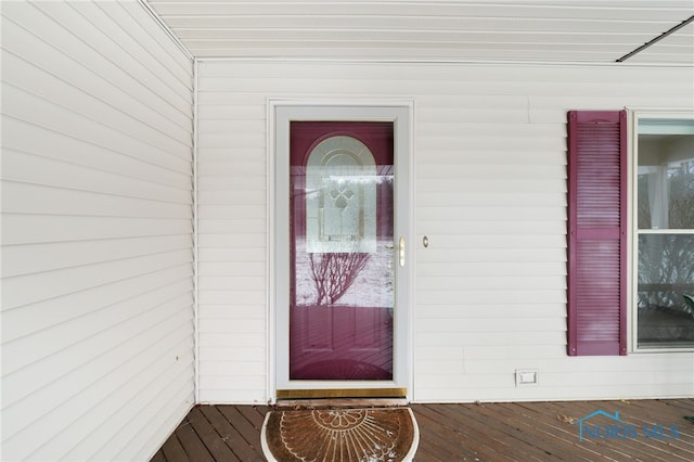 view of doorway to property