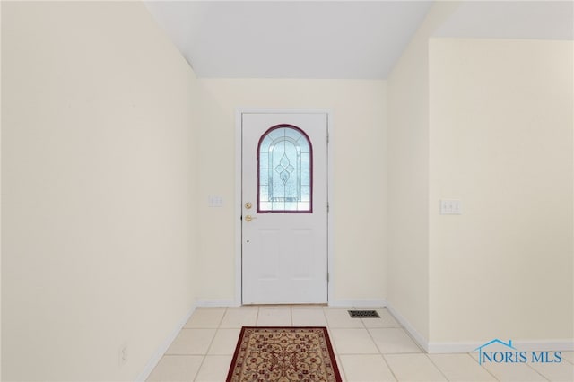 view of tiled foyer