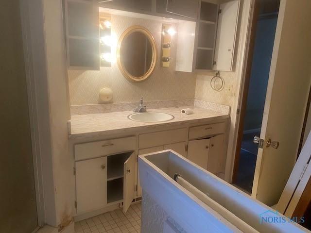 bathroom featuring vanity