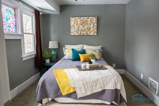 view of carpeted bedroom