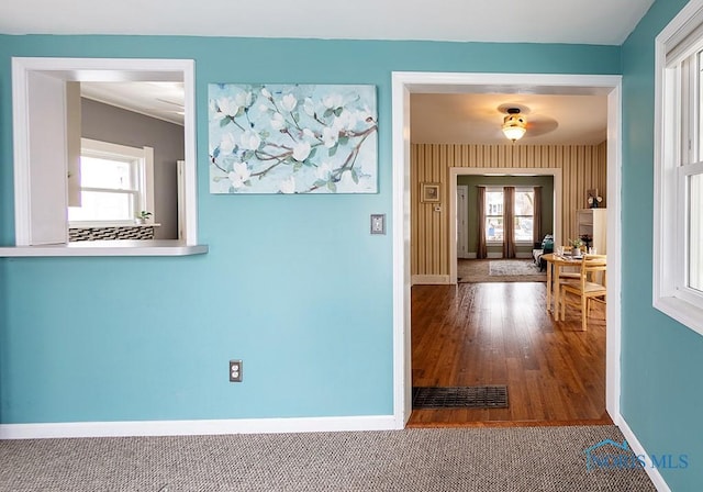 hall featuring french doors