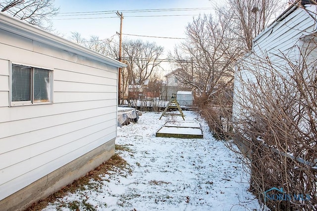 view of snowy yard