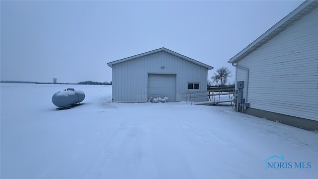 exterior space featuring a garage