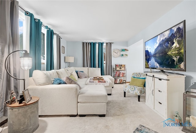 view of carpeted living room