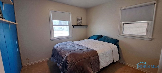 view of carpeted bedroom