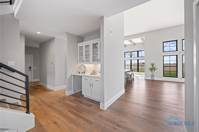 interior space with light wood-type flooring