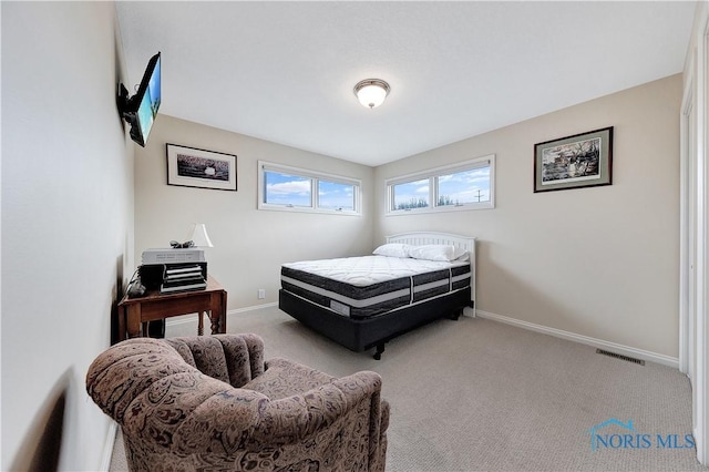 view of carpeted bedroom