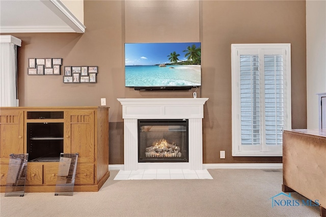 view of carpeted living room