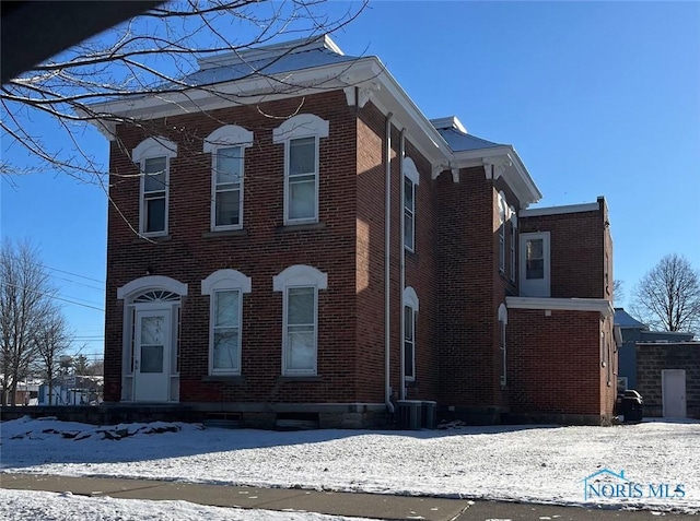 view of front of home featuring cooling unit