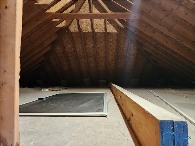 view of attic