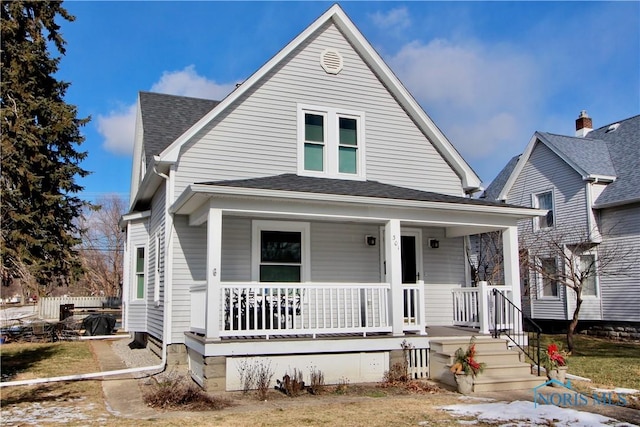 bungalow-style house featuring covered porch