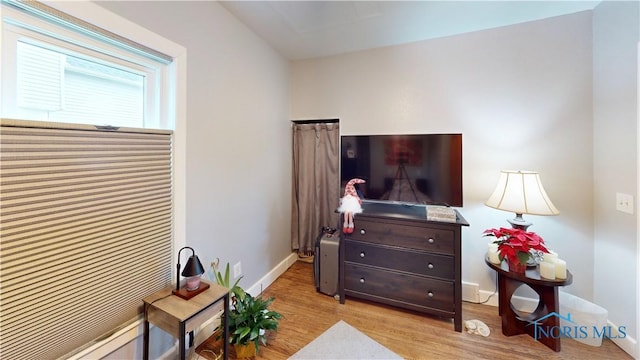 interior space featuring light wood-type flooring