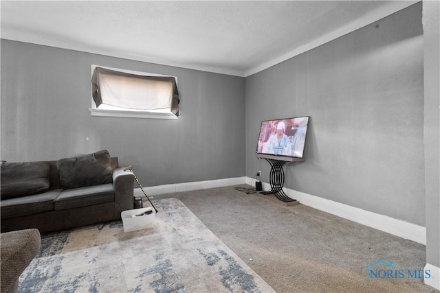 unfurnished living room featuring carpet