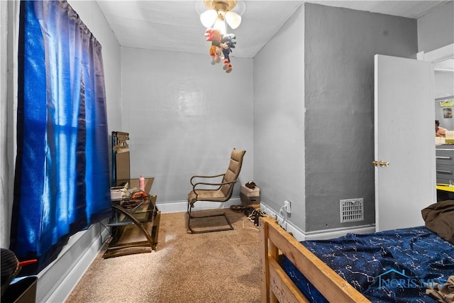 view of carpeted bedroom