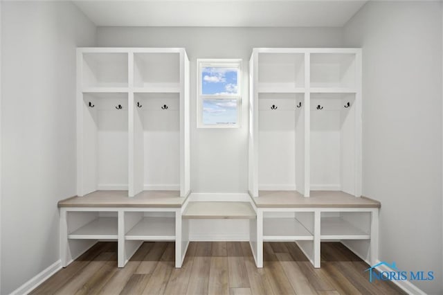 mudroom featuring hardwood / wood-style flooring