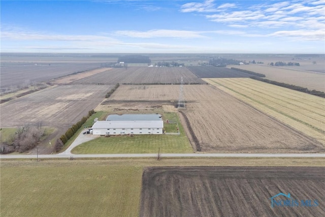 drone / aerial view featuring a rural view