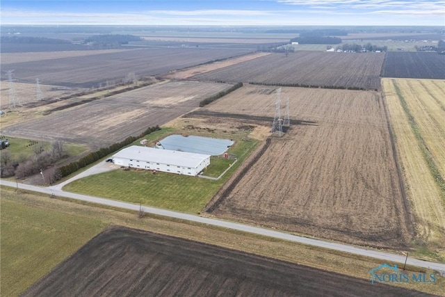 bird's eye view featuring a rural view