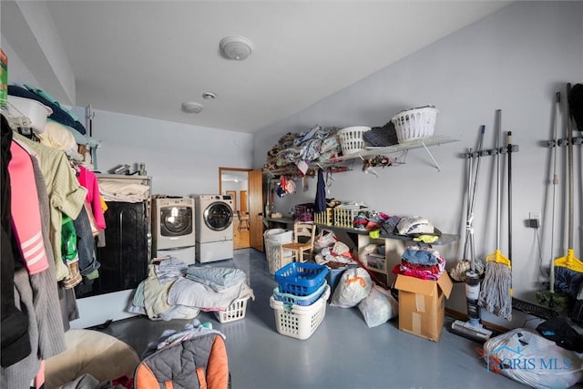 laundry area featuring separate washer and dryer