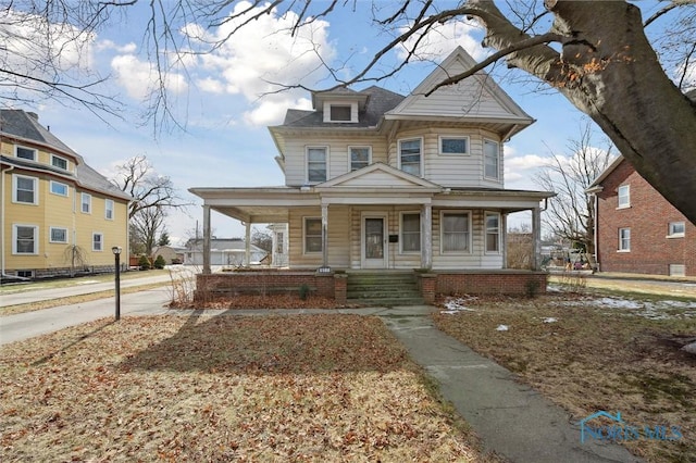 view of front of home with a porch