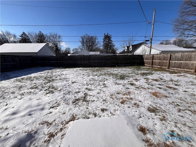 view of snowy yard