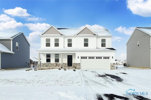 view of front of house featuring a garage