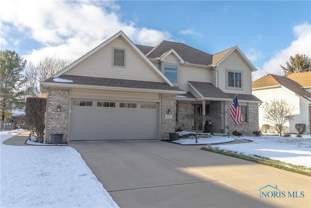 view of front of house featuring a garage