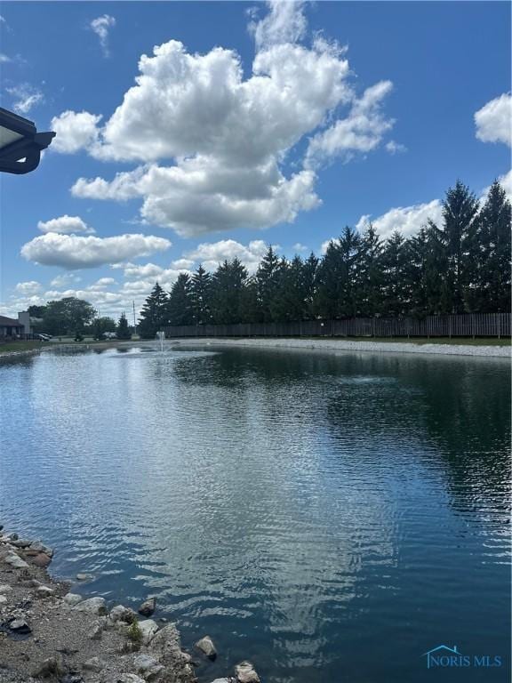 view of water feature