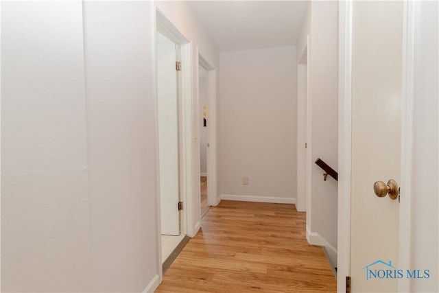 hall featuring light hardwood / wood-style flooring