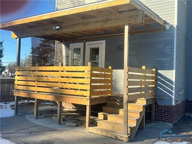 view of wooden terrace