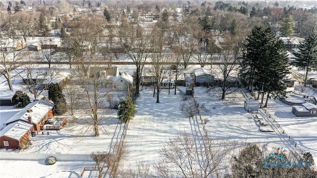 view of snowy aerial view