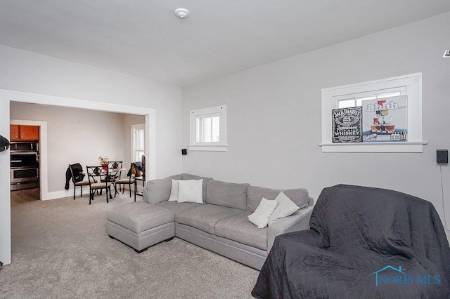 view of carpeted living room