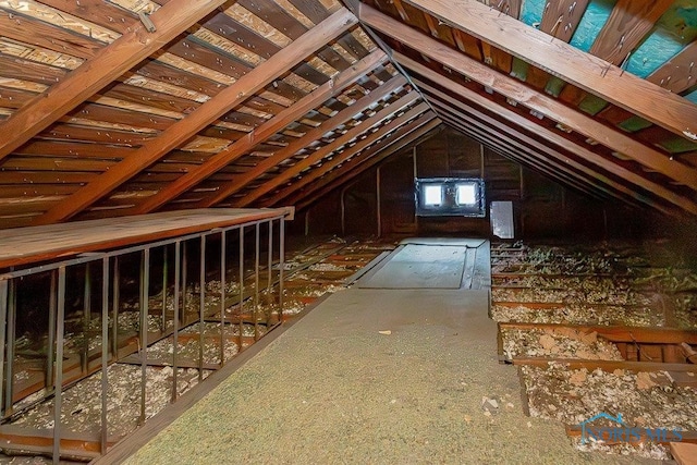 view of attic