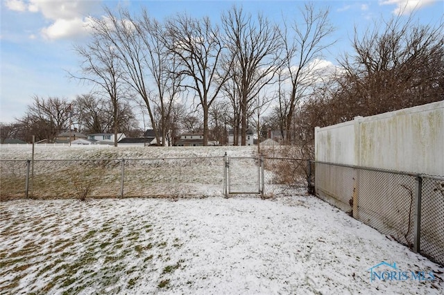 view of snowy yard