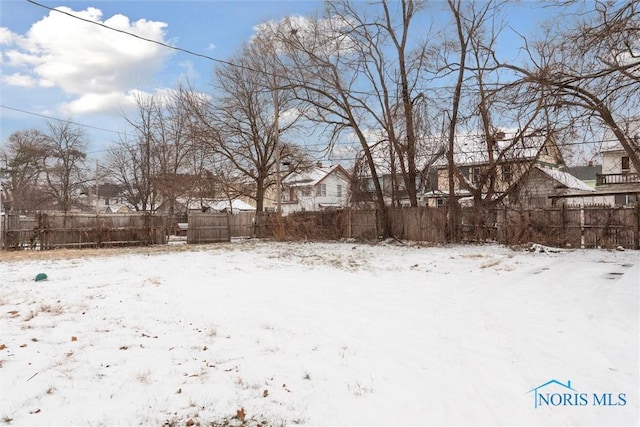 view of snowy yard