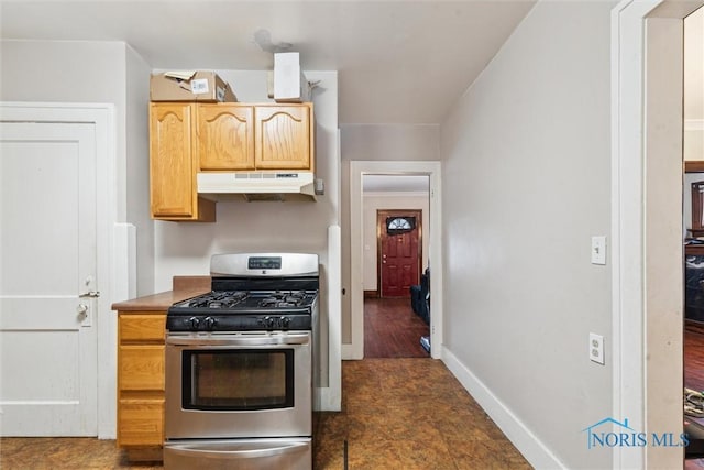 kitchen with gas range