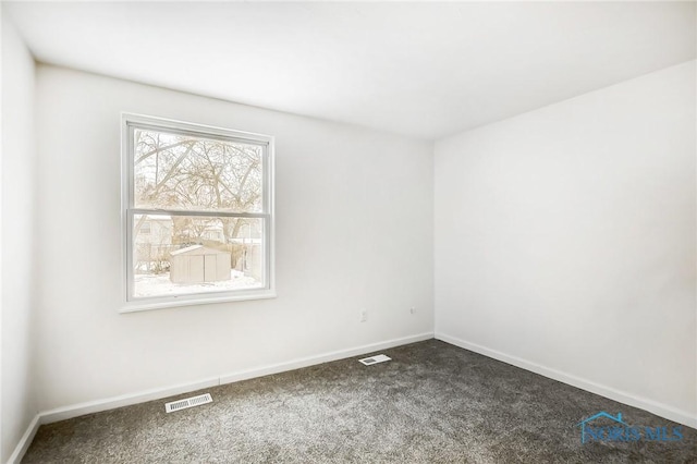 view of carpeted spare room