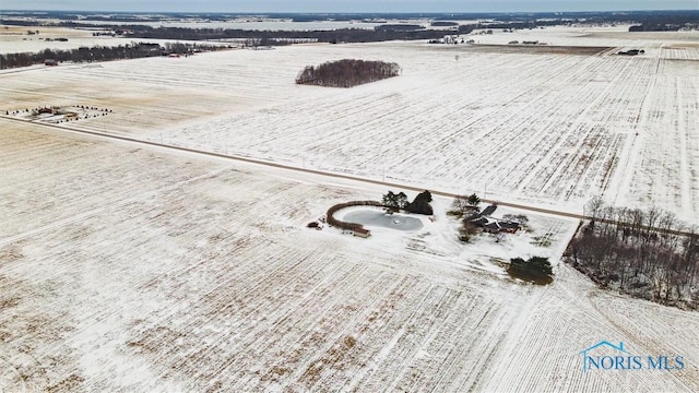 bird's eye view featuring a rural view