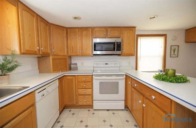 kitchen with white appliances