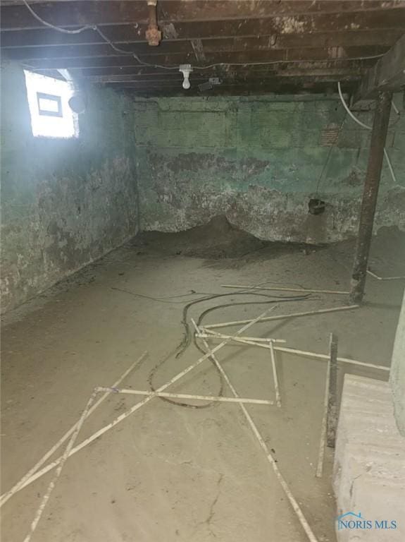 view of basement