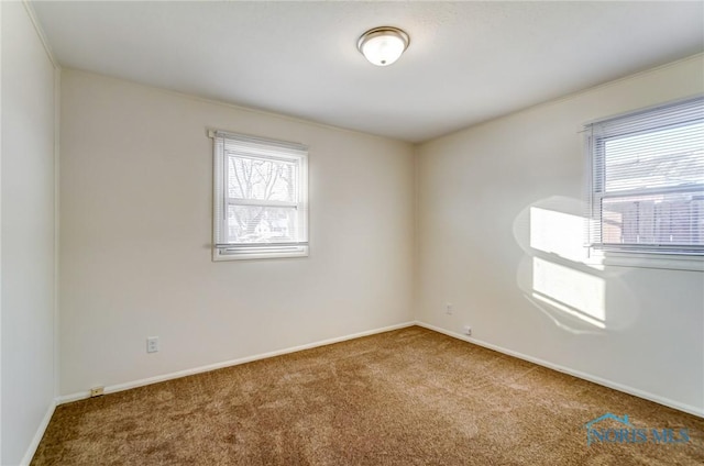 view of carpeted empty room