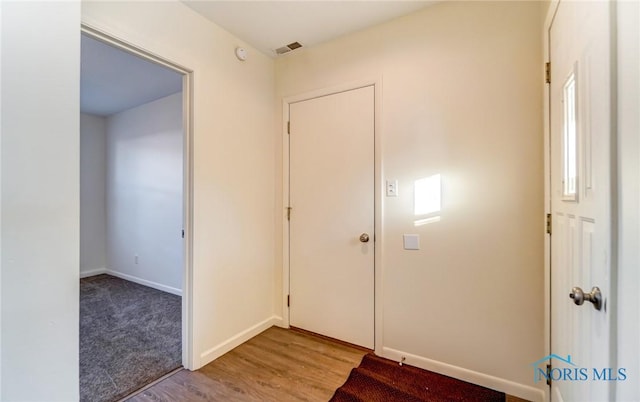 entryway with light wood-type flooring