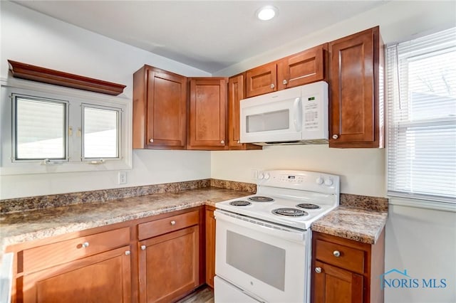 kitchen featuring white appliances