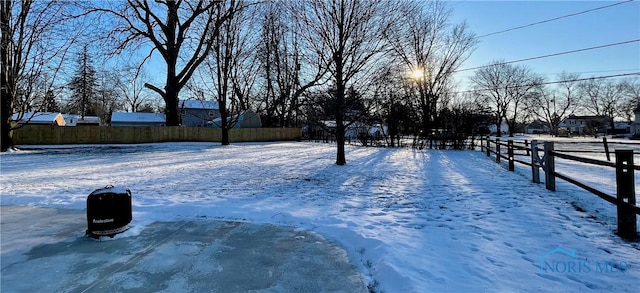 view of snowy yard