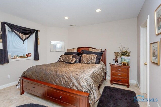 view of tiled bedroom